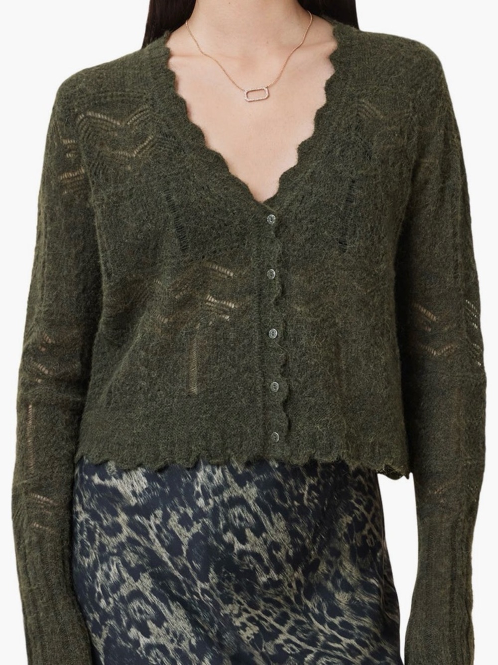 NWOT AllSaints Vanessa Wool & Alpaca Blend Cardigan